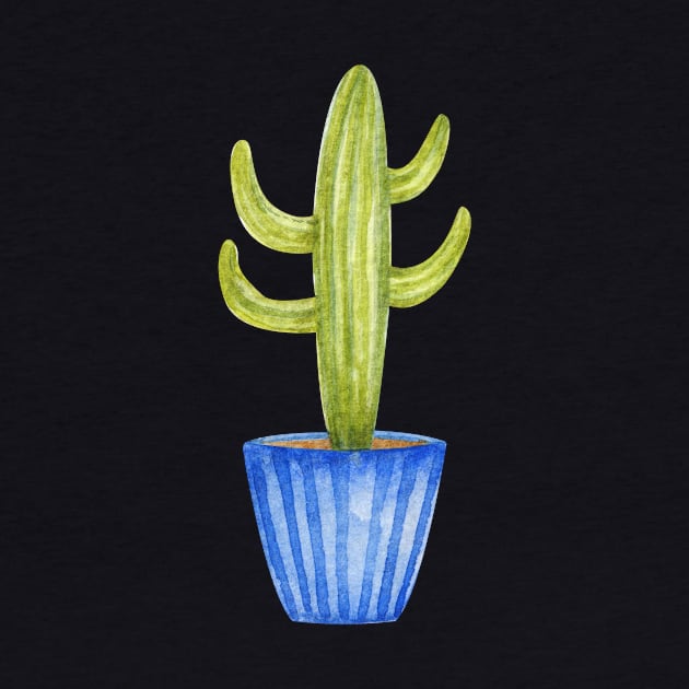 Cactus, watercolor painting by shoko